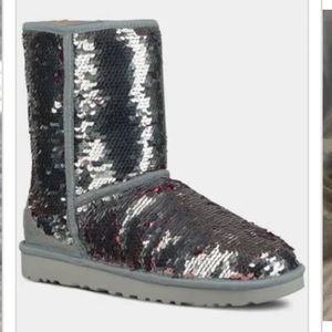 Uggs sequins pink and silver